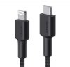 AUKEY CB-CL03 kabel Lightning - USB-C 2m MFi Apple USB-PD nylonowy oplot czarny